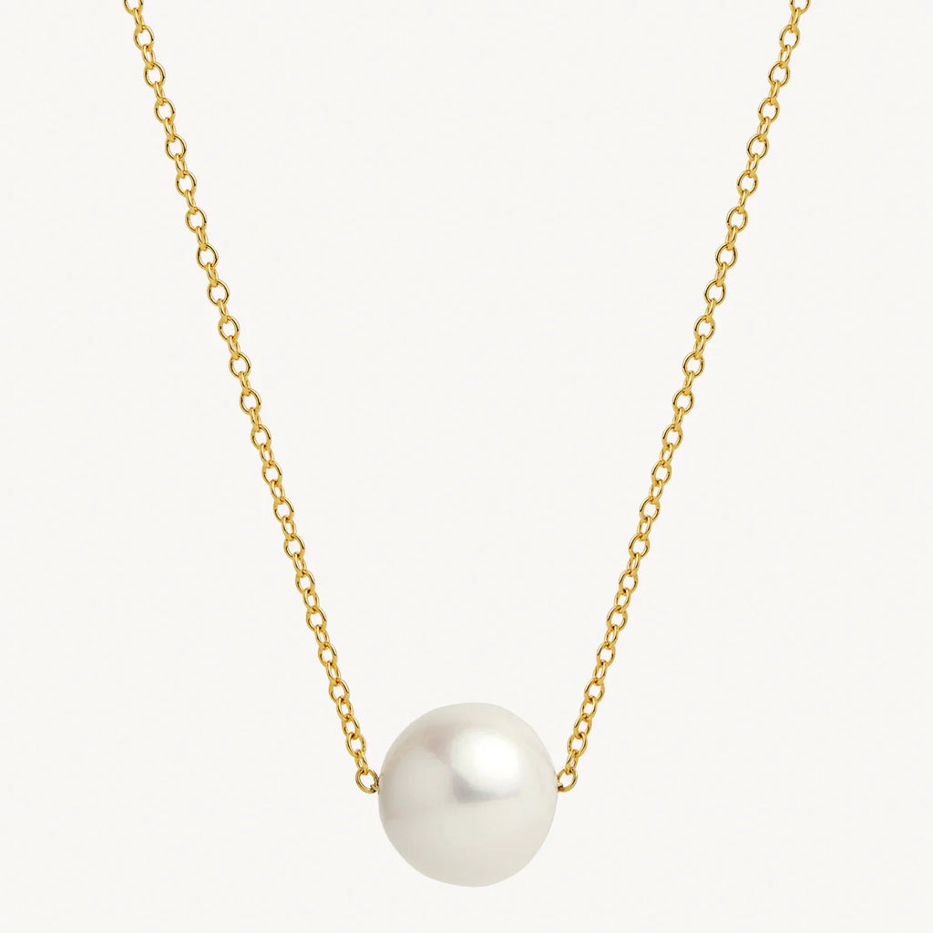 Enaya Sliding Pearl Necklace | Waterproof 18k Gold & Silver