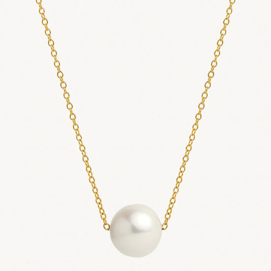 Enaya Sliding Pearl Necklace | Waterproof 18k Gold & Silver
