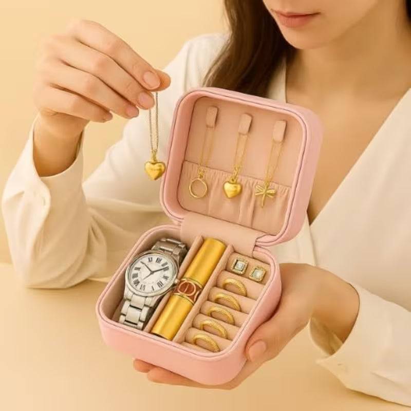 The Finishing Touch | Pink Travel Jewelry Box