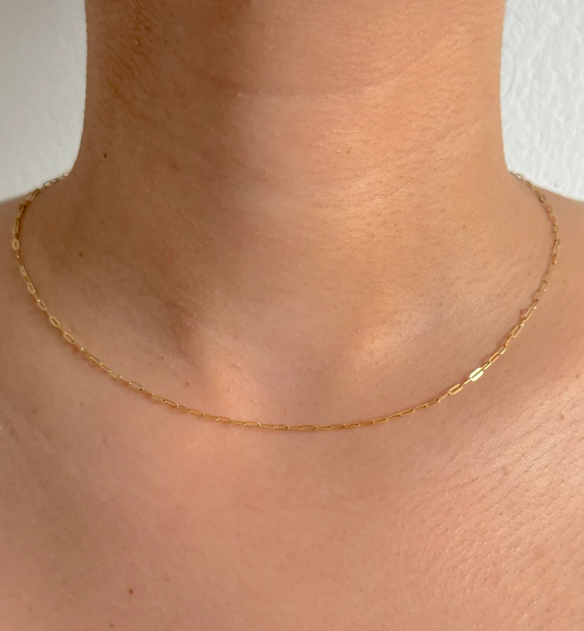 Morgan Custom Cut Paperclip Chain 3mm Gold