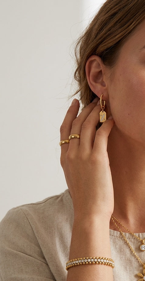Iris Plain Band Ring | Waterproof 18k Gold & Silver