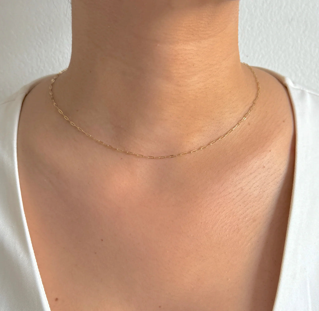 Morgan Custom Cut Paperclip Chain 3mm Gold