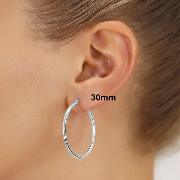 Prema Hoops | Waterproof Silver 30mm To 70mm