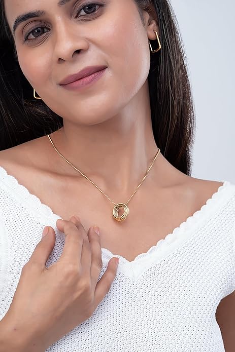 Ella Love Ring Necklace | Waterproof 18k Gold
