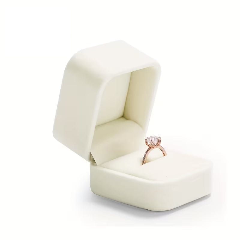 The Finishing Touch | White Velvet Jewelry Box