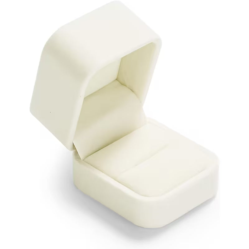 The Finishing Touch | White Velvet Jewelry Box
