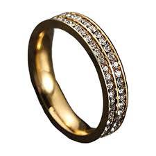 Liah 2 Row Jewelled Band Ring | Waterproof 18K Gold