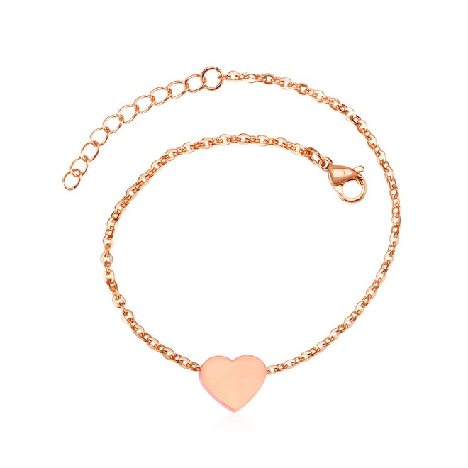 Indie Heart Bracelet | Waterproof 18K Rose Gold
