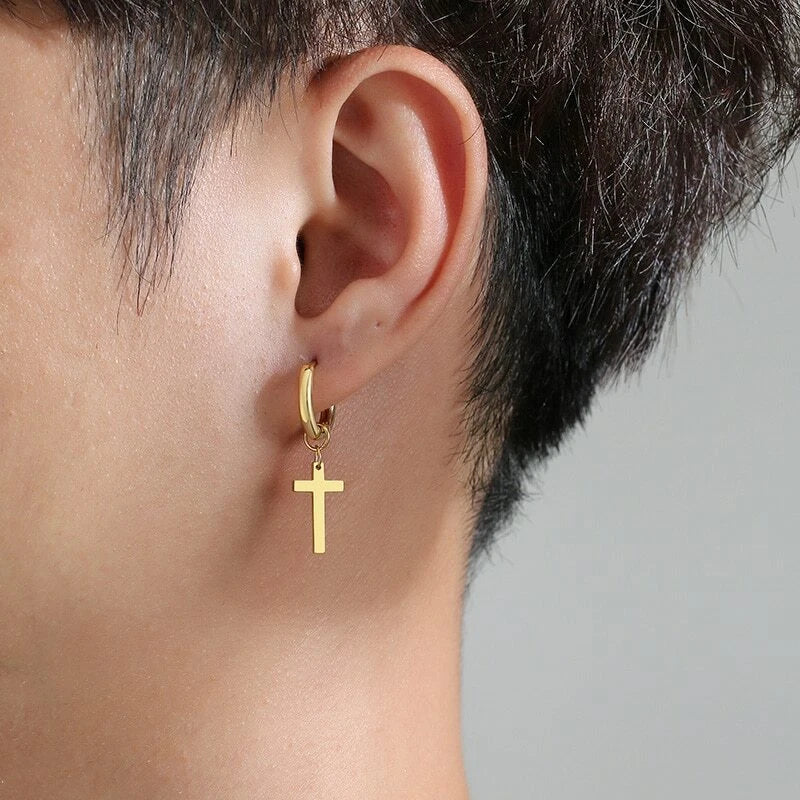 Sienna Cross Hoops | Waterproof 18k Gold & Silver