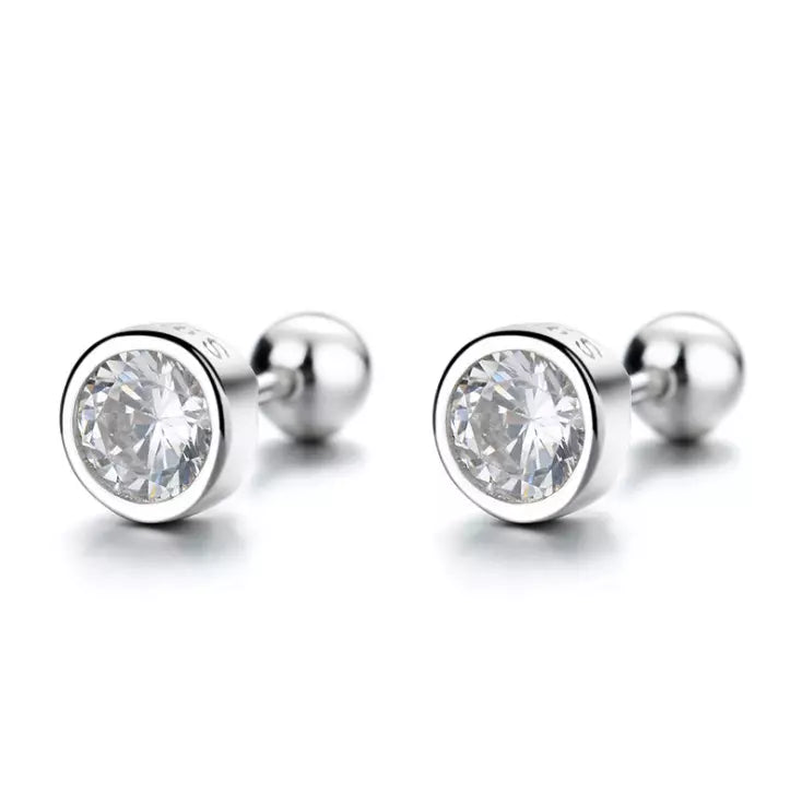 Diego 4mm Crystal Flatback Stud- Single Earring