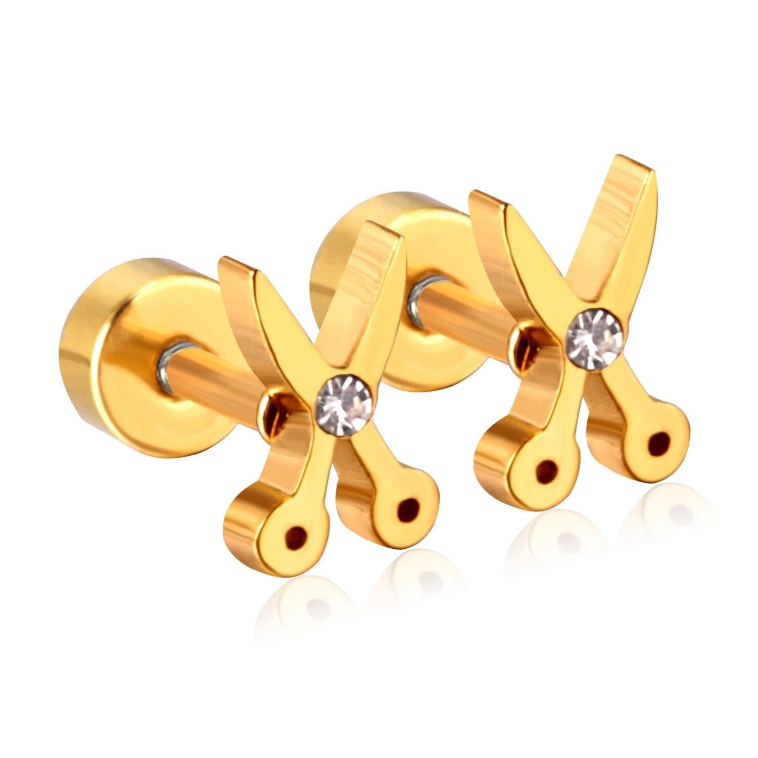 Beletriz Snippy Scissors Flat Back Studs