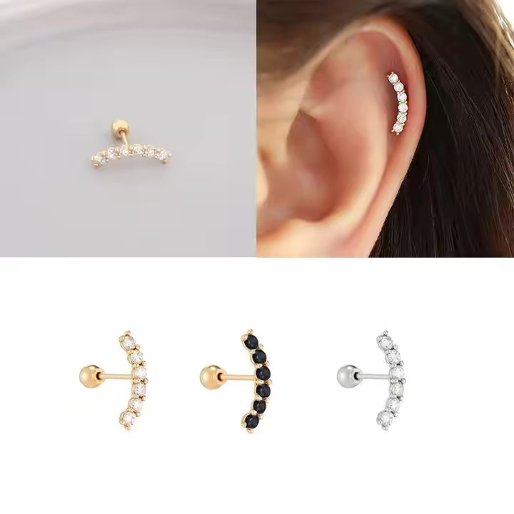 Jose Black Onyx Flatback Stud- Single Earring