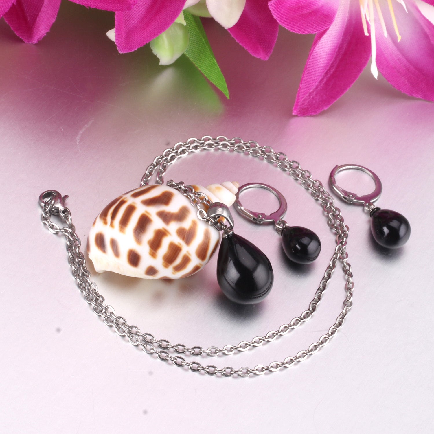 Belle Black Pearl Drop Set | Buy Set or Individual