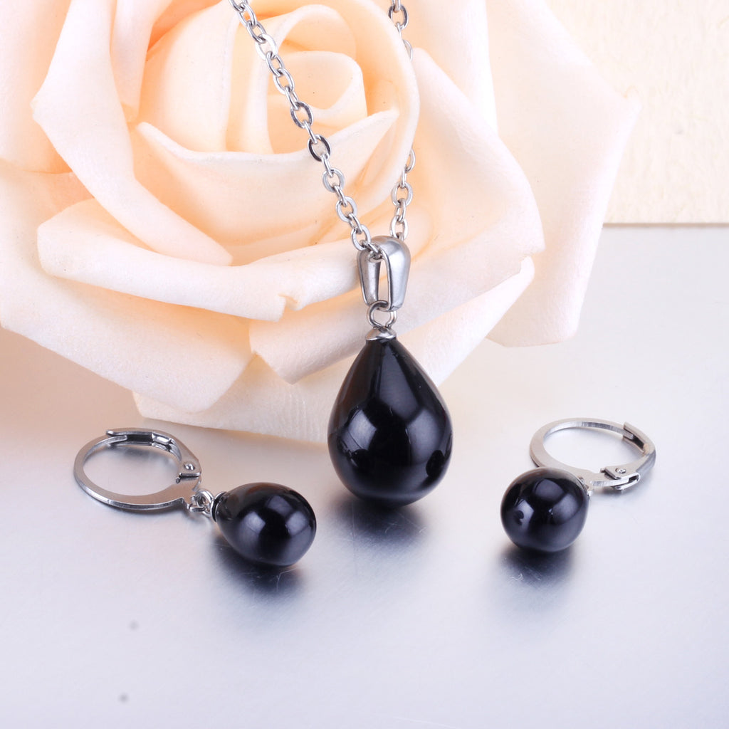 Belle Black Pearl Drop Set | Buy Set or Individual