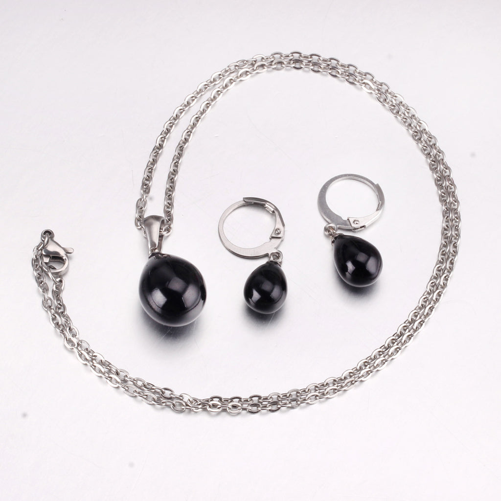 Belle Black Pearl Drop Set | Buy Set or Individual