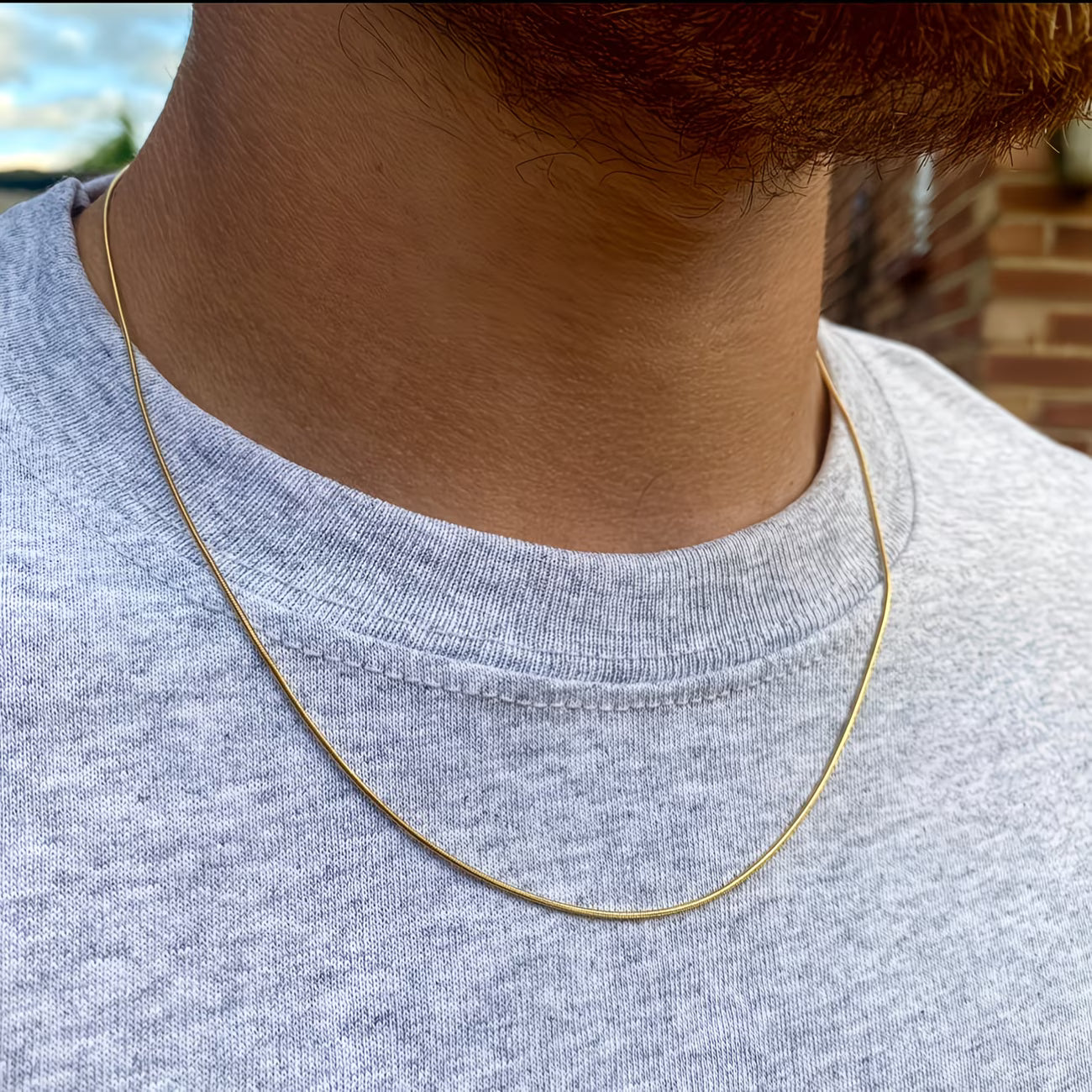 Orla	1mm wide Snake Chain Necklace 45+5cm