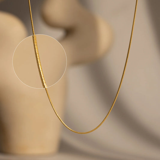 Orla	1mm wide Snake Chain Necklace 45+5cm