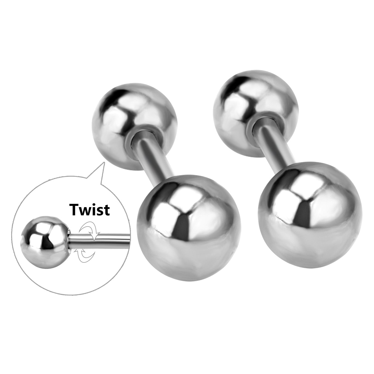 Amara Round Ball Flat Back Studs