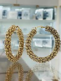 Noemia Textured Hoops | Waterproof 18K Gold
