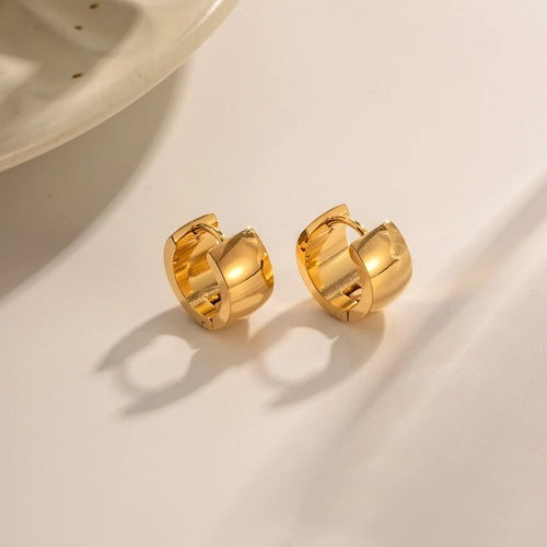 Charm Huggie Hoops | Waterproof 18k Gold & Silver