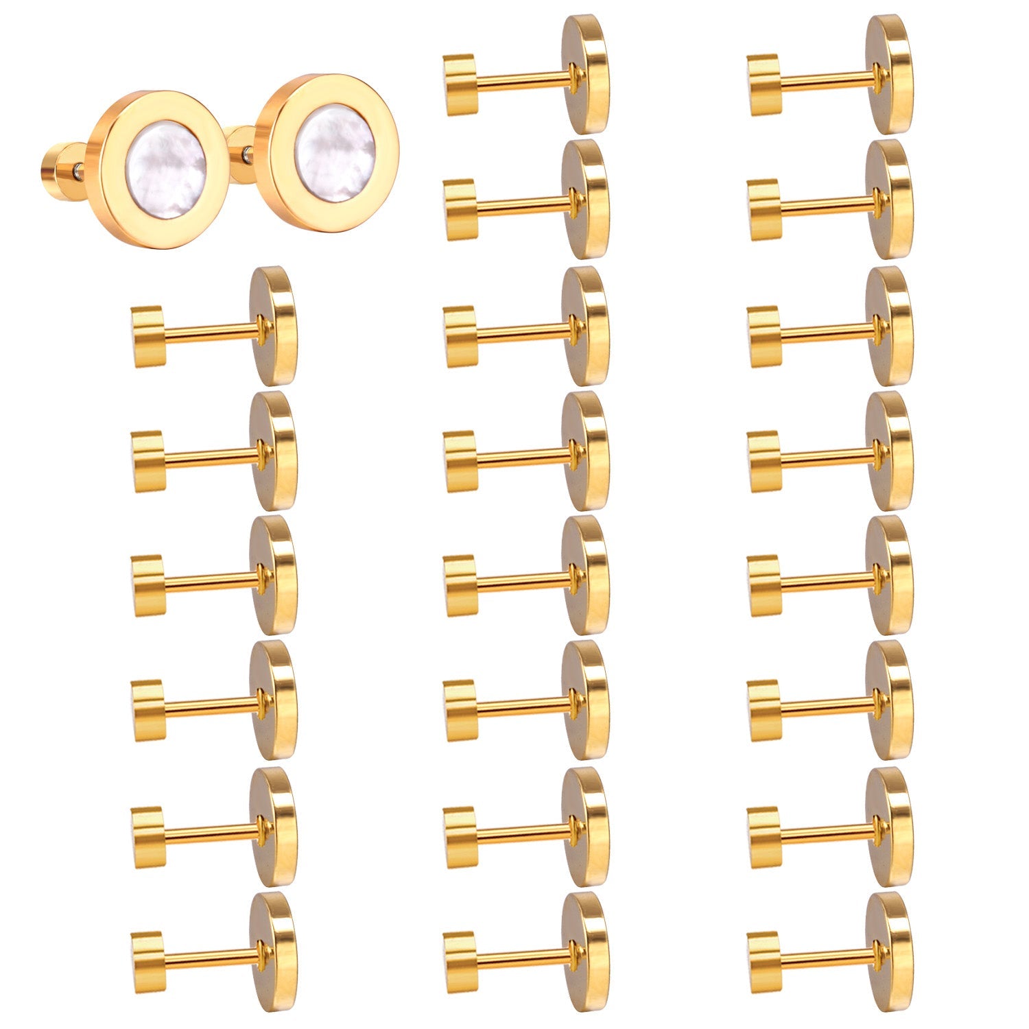Belatriz Round Shape Flat Back Studs