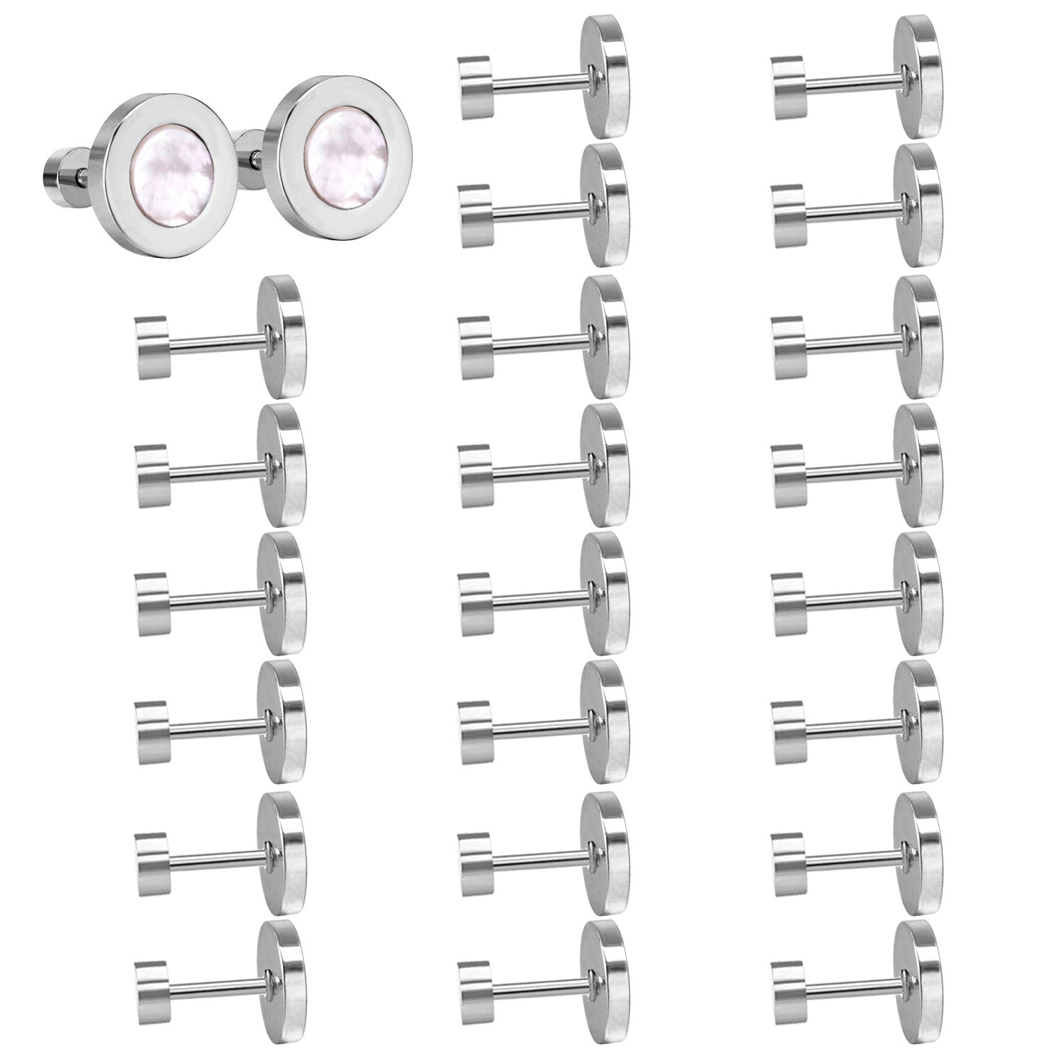 Belatriz Round Shape Flat Back Studs